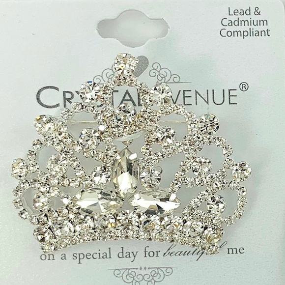 CROWN PIN BROOCH Style 1 Fashion Jewelry - Picture 2 of 2